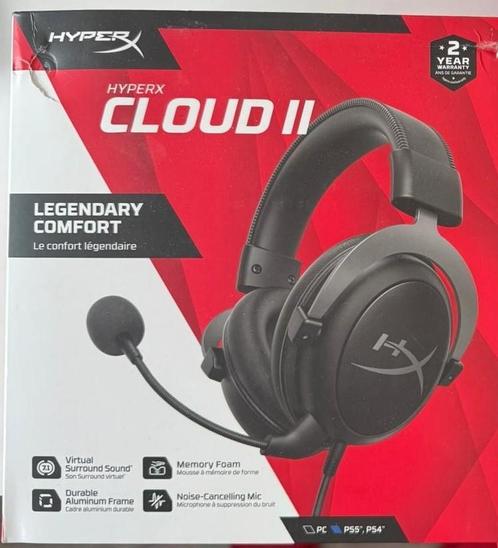 Te koop HyperX CloudII zgan compleet in doos, Computers en Software, Headsets, Zo goed als nieuw, Over-ear, Bedraad, Gaming headset