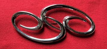 Grote broche sierlijk zilver-kleur 11 x 5 cm - Nieuw! beschikbaar voor biedingen