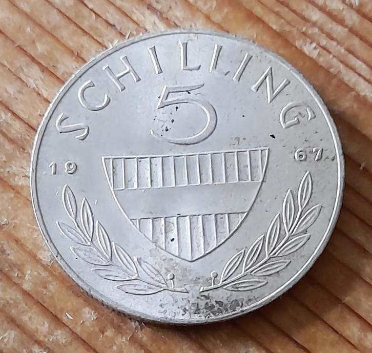 Oostenrijk 5 schilling 1967 zilver, Postzegels en Munten, Munten | Europa | Niet-Euromunten, Losse munt, Oostenrijk, Zilver, Ophalen of Verzenden