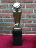 bronzen beeld van een fraai vormgegeven uil, Ophalen of Verzenden