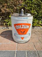 Oilzum 5 Gallon US Oliekan - Vintage olieblik, Antiek en Kunst, Antiek | Emaille, Ophalen of Verzenden