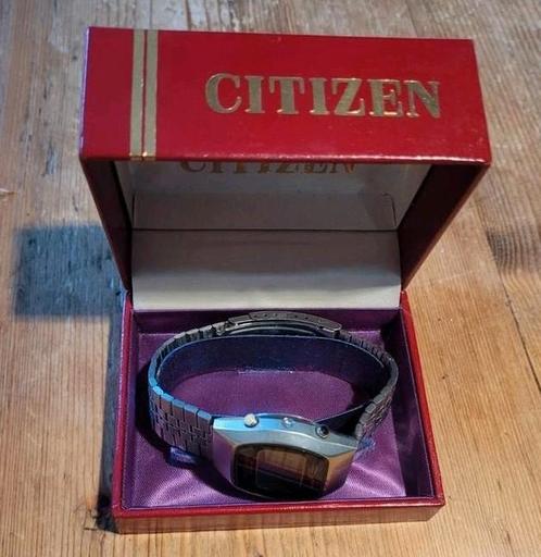 Citizen Quarz Crystron LC horloge, incl Citizen rvs band 70s, Sieraden, Tassen en Uiterlijk, Horloges | Heren, Gebruikt, Citizen