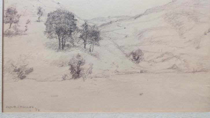 Schets/tekening  van Albert Berend Jans Mulder, Antiek en Kunst, Kunst | Tekeningen en Foto's, Ophalen of Verzenden