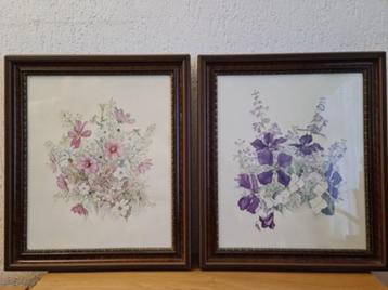 aquarellen set van 2 beschikbaar voor biedingen