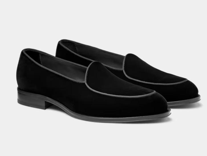 SUITSUPPLY zwarte black Tuxedo velvet schoenen 42 BCBC, Kleding | Heren, Schoenen, Zo goed als nieuw, Overige typen, Zwart, Ophalen of Verzenden