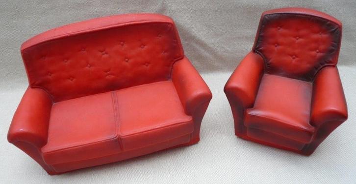 Sindy vintage stoel en bank, Verzamelen, Poppen, Gebruikt, Accessoires, Ophalen of Verzenden