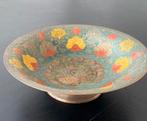 Messing- emaille schaal 19,5 cm, Antiek en Kunst, Ophalen of Verzenden
