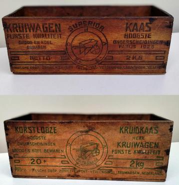 2x Antieke Frico Kruiwagen Kruidkaas Kaas Kist - Zie Omschr beschikbaar voor biedingen