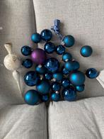 Kerstballen blauw paars witte piek mag los verkocht worden, Ophalen of Verzenden, Zo goed als nieuw