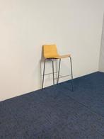 10 x Barkruk, hout, chroom frame, zithoogte 74 cm., Ophalen, Met voetsteun, 60 tot 90 cm, Metaal