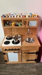 Houten speelgoed keuken, Ophalen of Verzenden, Zo goed als nieuw, Hout, Speelkeuken
