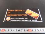 sticker Joure Spanninga Metaal bv  Fiets Reflector goed gezi, Ophalen, Zo goed als nieuw
