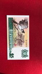 Bankbiljet Singapore de 5 dollars 1976 p10 unc, Verzenden, Zuidoost-Azië