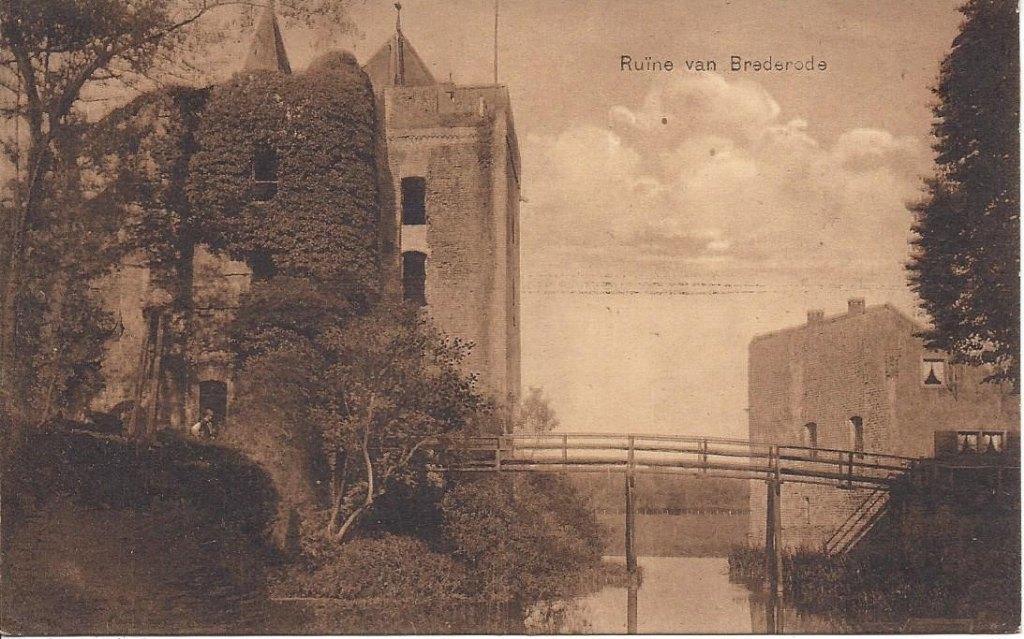 Santpoort-Zuid, Ruïne van Kasteel Brederode. Nauta A 1130, Verzenden, Voor 1920, Ongelopen, Noord-Holland