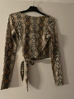 Wikkeltop lange mouwen loavies mt S nieuw leopard motief, Beige, Nieuw, Ophalen of Verzenden, Loavies