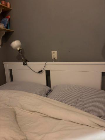 Wit bedframe + lattenbodems 140x200 - afbeelding 2