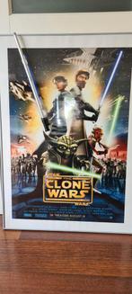 Star Wars Clone Wars poster frame met lightsaber verlichting, Verzamelen, Met lijst, A1 t/m A3, Zo goed als nieuw, Rechthoekig Staand