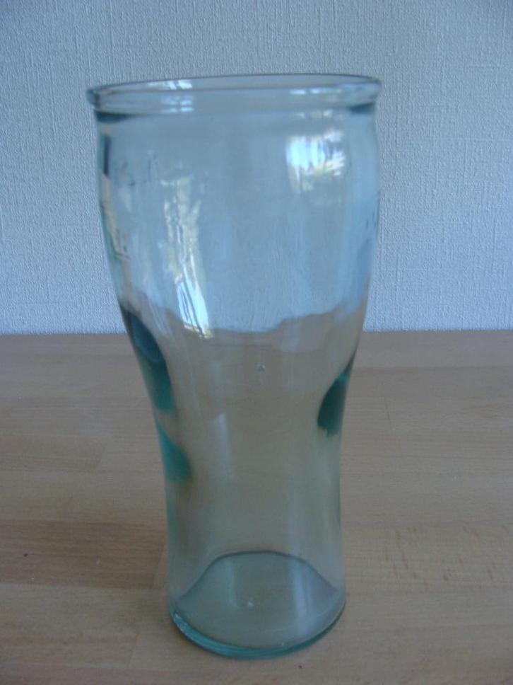 Bierglas dik glas met BEER en 0.3 L geribbeld, Verzamelen, Biermerken, Nieuw, Overige typen, Overige merken, Ophalen of Verzenden
