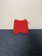 6 x Naughtone Pinch Poef, rode stoffering, design, Ophalen, Hout, Minder dan 50 cm, Gebruikt