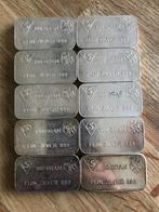 Schöne 100 gram zilverbaren / 10 stuks, Ophalen of Verzenden, Zilver