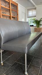 Leren eetkamerbank 2 x, Huis en Inrichting, Stoelen, Ophalen, Leer, Zo goed als nieuw, Drie