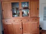 Teak vitrine kast, Huis en Inrichting, Kasten | Buffetkasten, Ophalen, Gebruikt, 200 cm of meer, 200 cm of meer