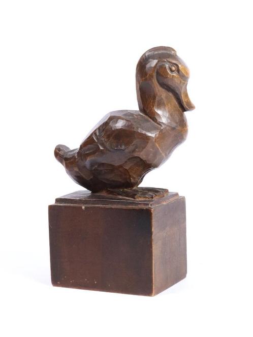 Art Deco Sculptuur Eend, Antiek en Kunst, Kunst | Beelden en Houtsnijwerken, Ophalen of Verzenden