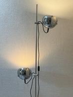 Vintage Chroom Bollamp Gerestaureerd, Space Age Retro, Huis en Inrichting, Lampen | Vloerlampen, Ophalen, Gebruikt, 100 tot 150 cm