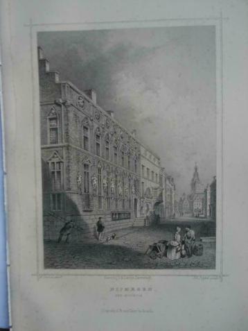 105 / Nijmegen Stadhuis  Staalgravure  1860 beschikbaar voor biedingen