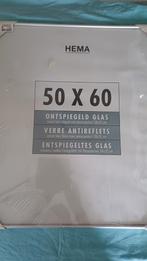 2 Hema lijsten zilverkleurig verschillend glas, 50x60 cm., Ophalen, Zo goed als nieuw