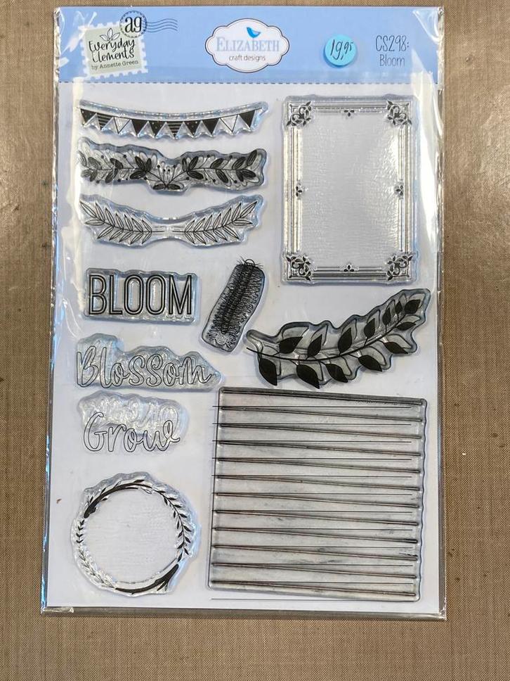 Elizabeth Craft design bloom stempel set, Hobby en Vrije tijd, Stempelen, Zo goed als nieuw, Clearstamp, Ophalen of Verzenden