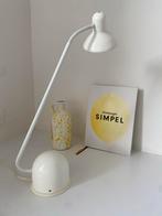 Vintage Vrieland bureaulamp - jaren '70/'80 - wit metaal, Huis en Inrichting, Lampen | Tafellampen, Ophalen of Verzenden, Gebruikt