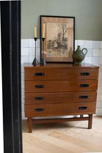 Vintage ladekast jaren ’60, Huis en Inrichting, Kasten | Ladekasten, Ophalen, 50 tot 100 cm, Zo goed als nieuw, 3 of 4 laden
