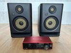 2 x KRK Rokit RP5 G4 actieve studiomonitor + Audio interface, Audio, Tv en Foto, Luidsprekers, Overige merken, Ophalen of Verzenden