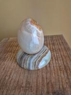 Mooi gepolijste marmer onyx argoniet ei, Ophalen of Verzenden, Mineraal