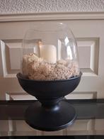 Groot Windlicht met Glas & Decoratie, Huis en Inrichting, Woonaccessoires | Kandelaars en Kaarsen, Ophalen, Overige materialen