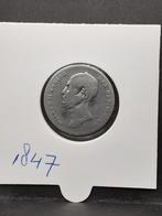 Halve gulden 1847 koning Willem II, Postzegels en Munten, Munten | Nederland, ½ gulden, Zilver, Ophalen of Verzenden, Losse munt