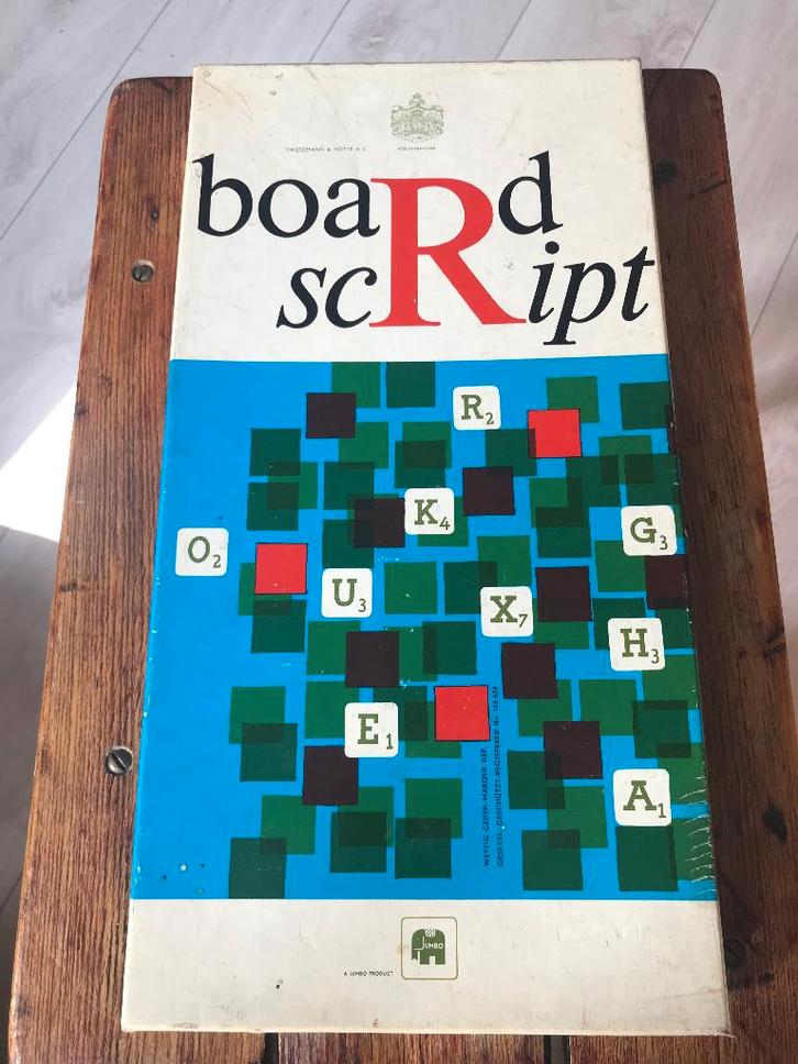Boardscript / scrabble vintage jumbo, Hobby en Vrije tijd, Gezelschapsspellen | Bordspellen, Gebruikt, Ophalen