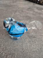 Boheems glazen vogeltje - Handgeblazen, Huis en Inrichting, Blauw, Ophalen of Verzenden, Minder dan 50 cm, Glas