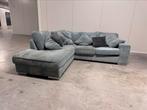 Hoekbank Ribstof Blauw Corduroy GRATIS BEZORGING, Huis en Inrichting, Banken | Bankstellen, Ophalen