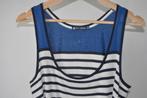 Petit Bateau lange jurk/overgooier blauw streepje maat S/M, Maat 38/40 (M), Blauw, Petit Bateau, Ophalen of Verzenden