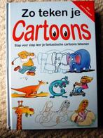 Zo teken je cartoons ( stap- voor stap ) - Z.g.a.n., Ophalen of Verzenden, Zo goed als nieuw, Boek of Gids