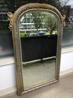 Echte antieke gouden toogspiegel (facet geslepen), Huis en Inrichting, Woonaccessoires | Spiegels, Ophalen, Zo goed als nieuw