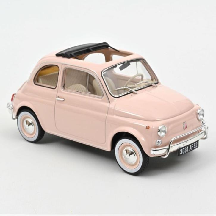 Fiat 500 L 1968 Roze Special Birth Model 1/18 Norev 187774, Hobby en Vrije tijd, Modelauto's | 1:18, Nieuw, Auto, Norev, Ophalen of Verzenden