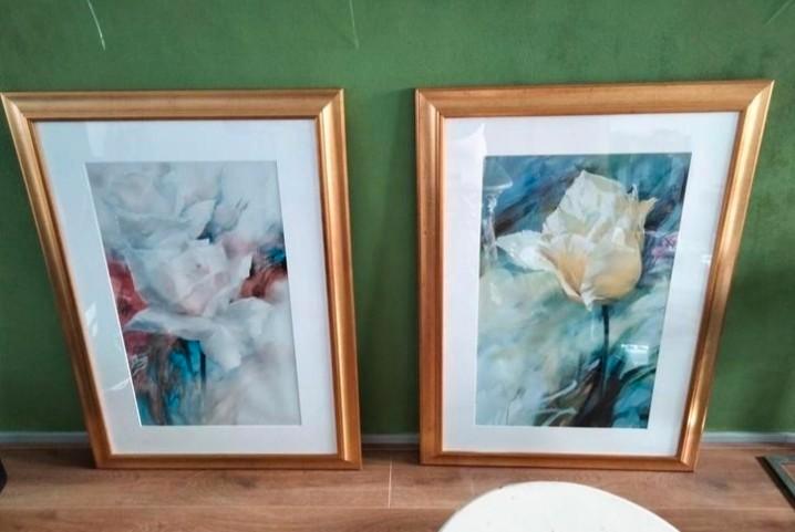 Twee supergrote schilderijen, Huis en Inrichting, Woonaccessoires | Schilderijen, Tekeningen en Foto's, Zo goed als nieuw, Schilderij