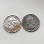 2 zilveren stuivers Willem III 1850, Postzegels en Munten, Munten | Nederland, Ophalen of Verzenden, Koning Willem III, 5 cent