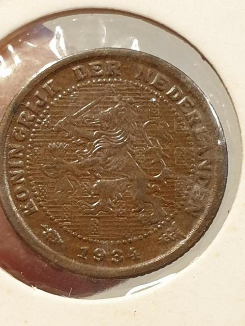 Halve cent 1934 nr.4 (03), Postzegels en Munten, Munten | Nederland, Overige waardes, Koningin Wilhelmina, Ophalen of Verzenden