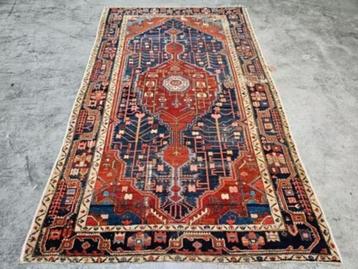 Handgeknoopt Perzisch antiek wol Nahavand tapijt 148x240cm