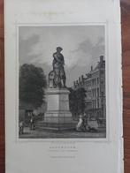 15 / Amsterdam Standbeeld Rembrandt - gravure Terwen 1860, Ophalen of Verzenden