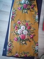 Vintage jaren '70 gordijnen gordijnstof bloemen mosterdkleur, Ophalen of Verzenden, Gebruikt, Jaren '70 Boho Retro Vintage